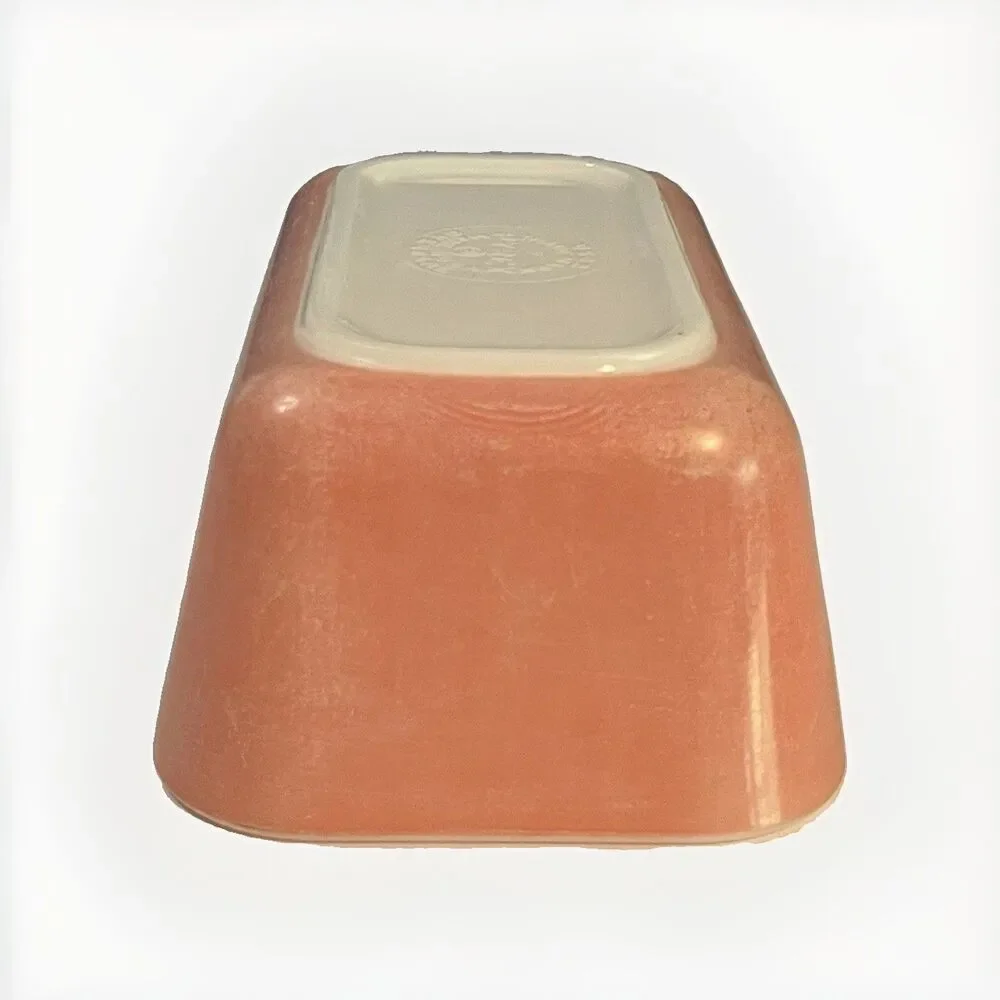 Vtg PYREX 0502 Flamingo Pink Refrigerator Dish 1.5 Liter + 502-C Lid *Heavy Wear